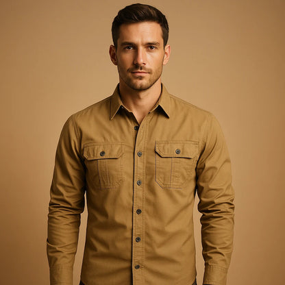 Men's Cargo Shirt with Pockets Relaxed Fit