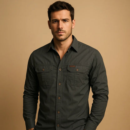 Men's Cargo Shirt with Pockets Relaxed Fit