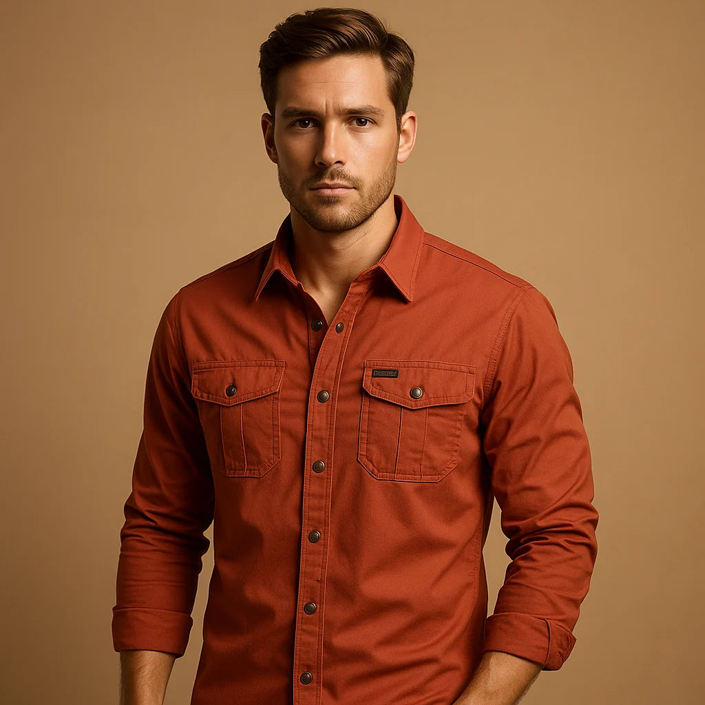 Men's Cargo Shirt with Pockets Relaxed Fit