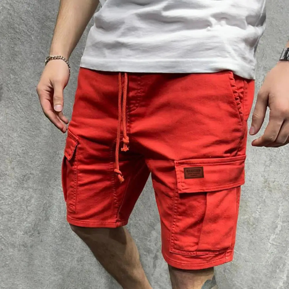 Men's Cargo Shorts with Drawstring for Work and Leisure