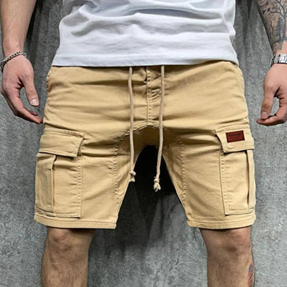 Men's Cargo Shorts with Drawstring for Work and Leisure