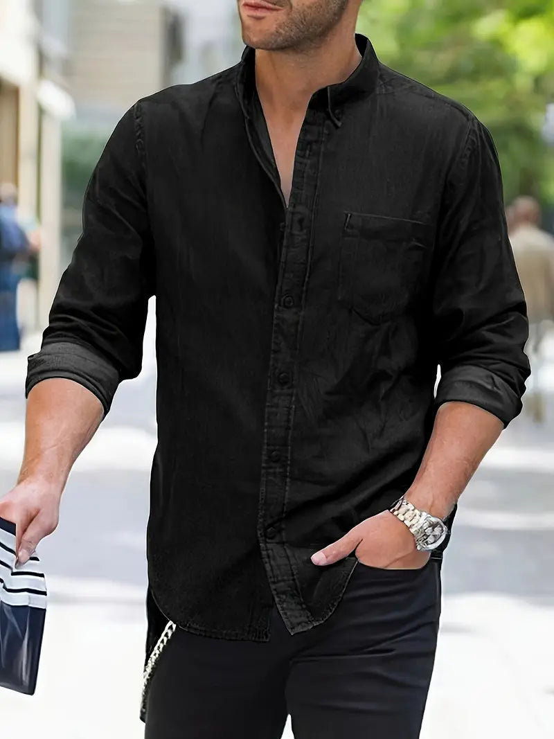 Men's Casual Button-Down Shirt
