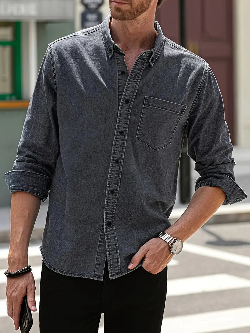 Men's Casual Button-Down Shirt