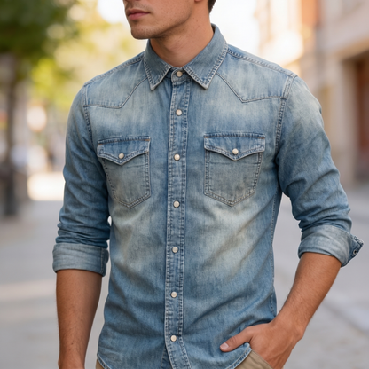 Men's Casual Denim Shirt