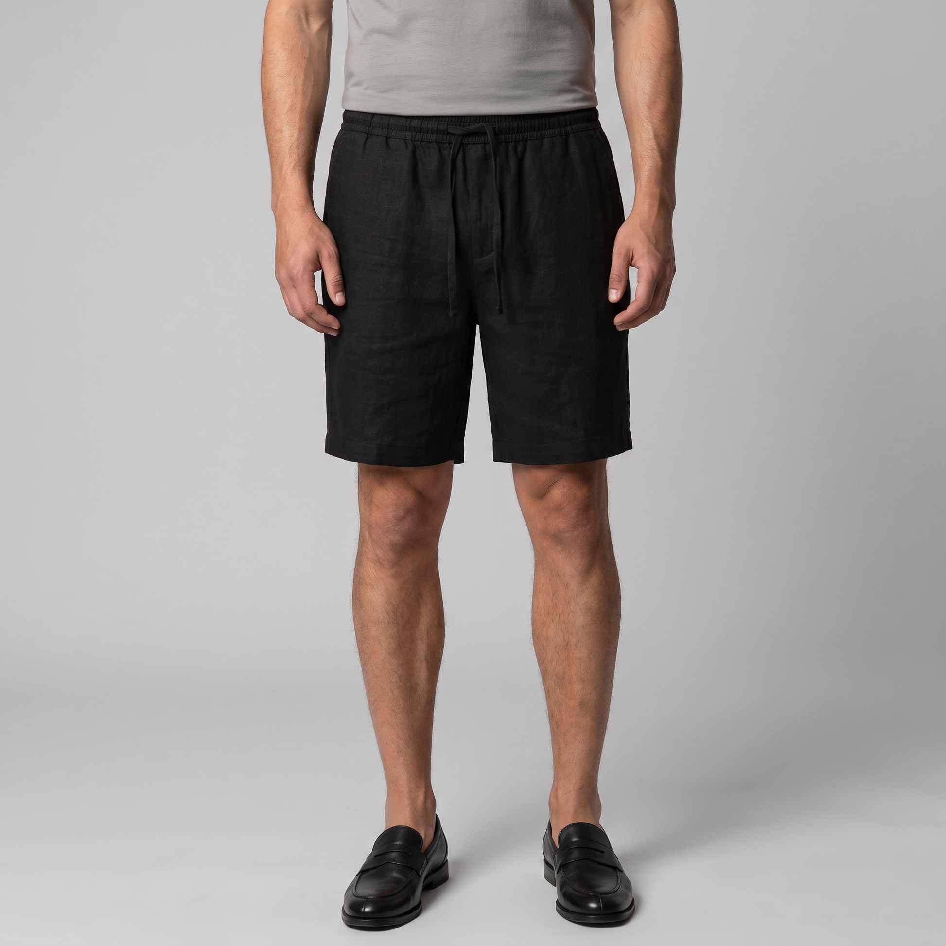 Men's Casual Drawstring Knee-Length Shorts