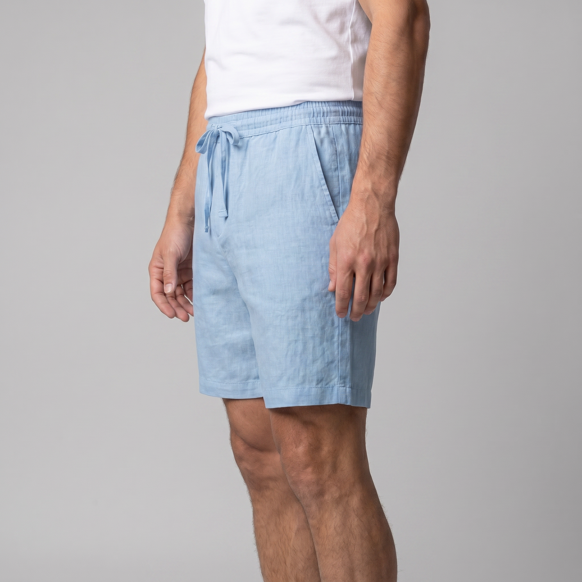 Men's Casual Drawstring Knee-Length Shorts