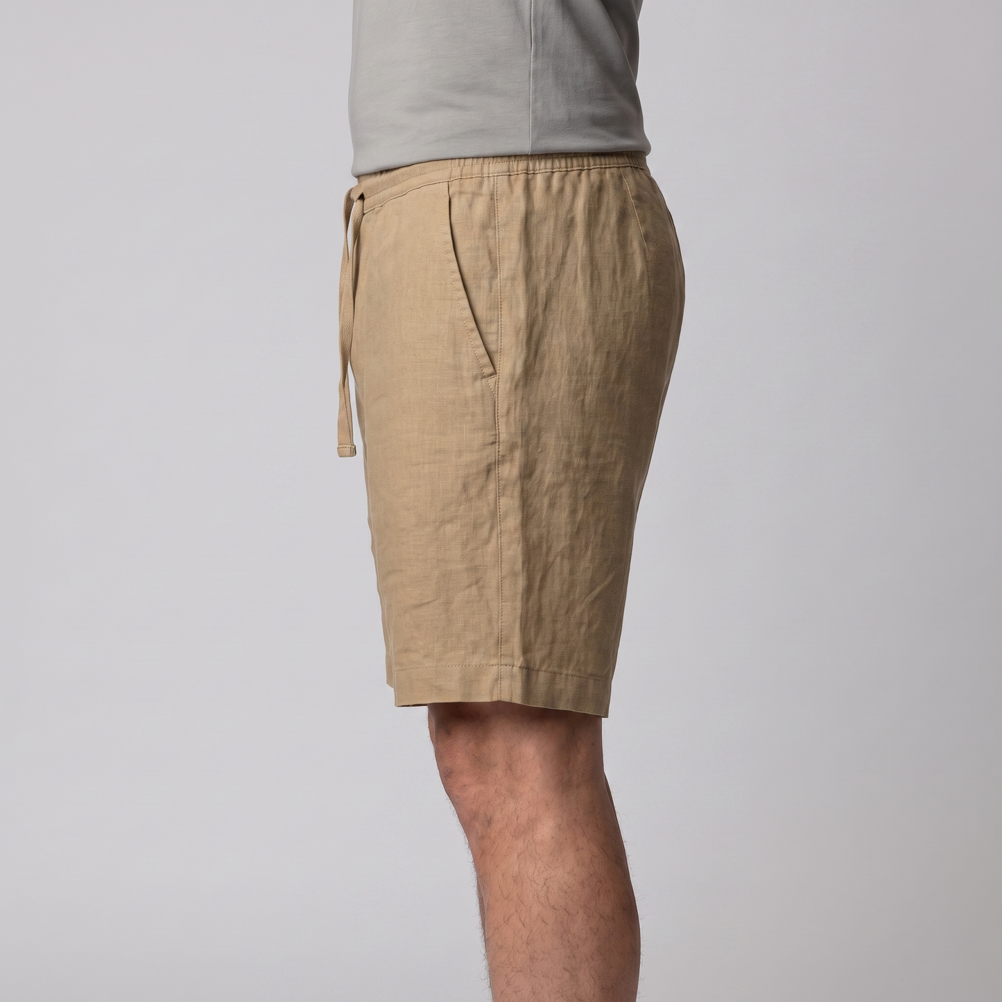 Men's Casual Drawstring Knee-Length Shorts