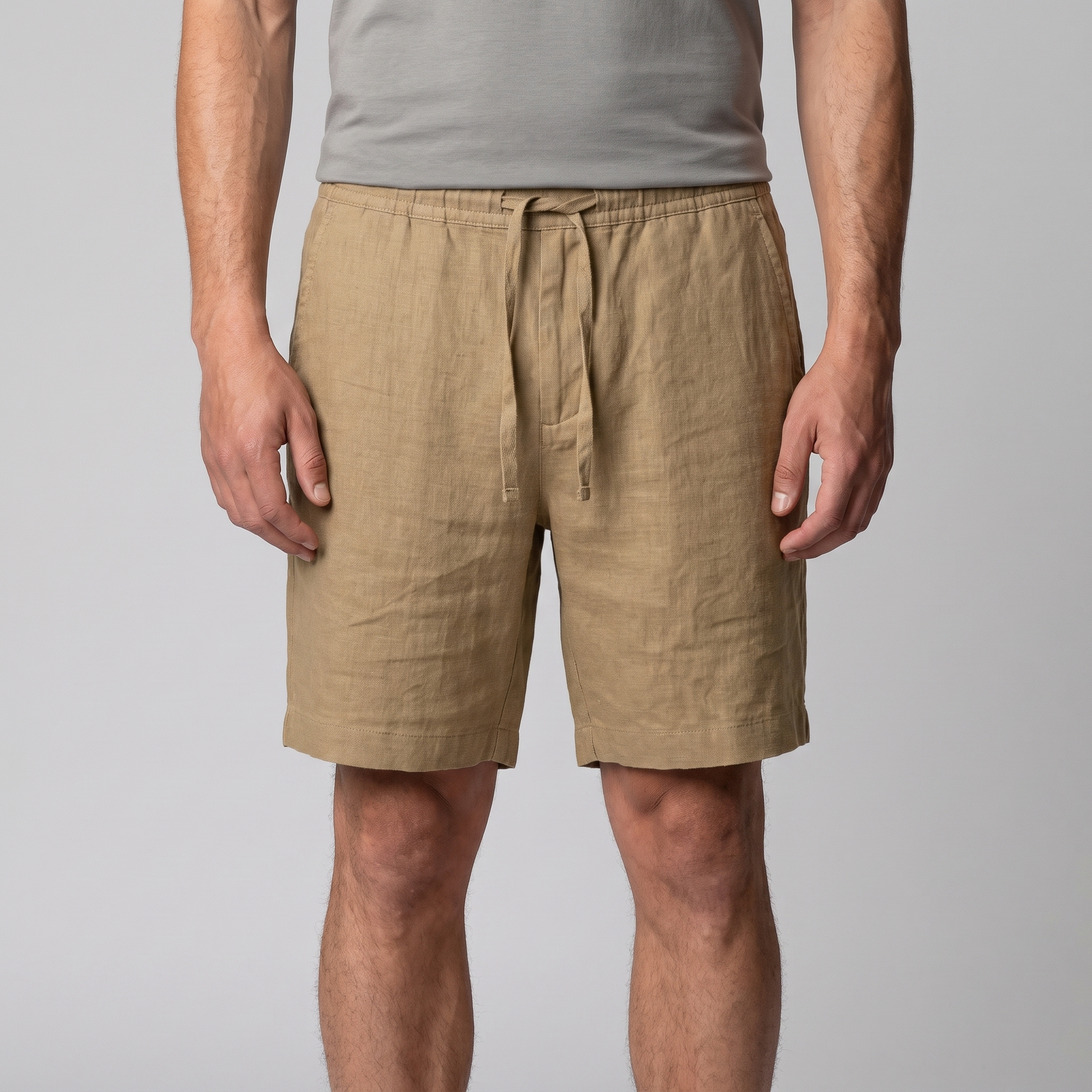 Men's Casual Drawstring Knee-Length Shorts