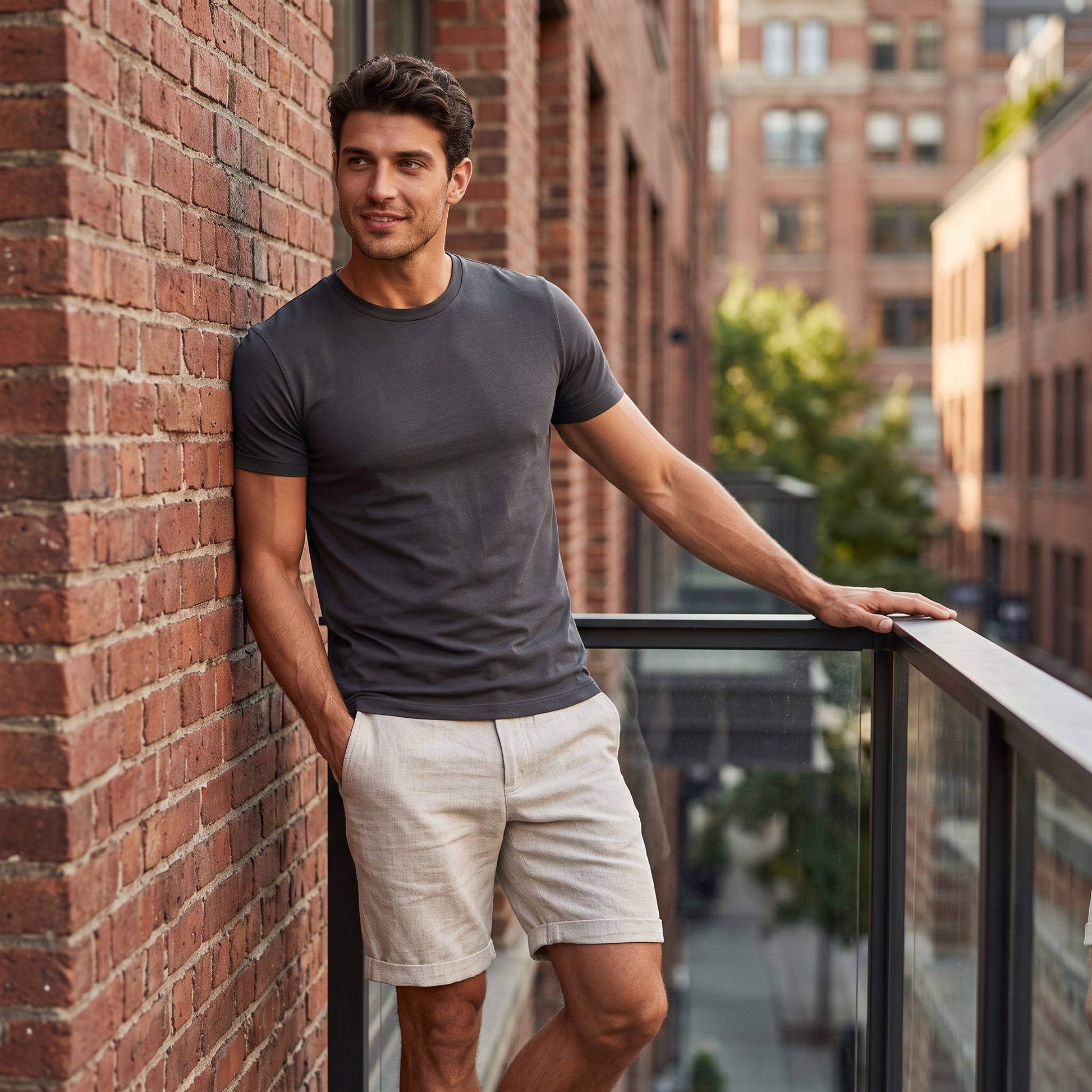 Men's Casual Flat Front Shorts