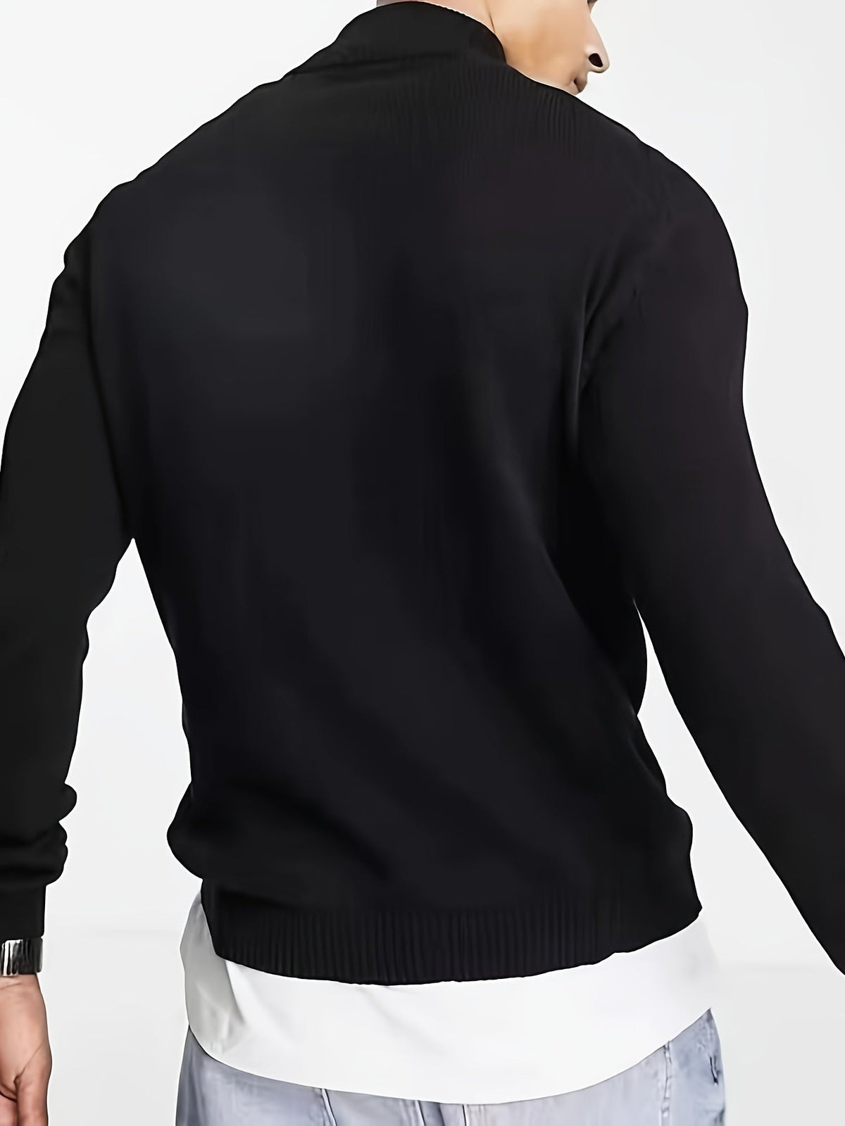 Men's Casual Half-Zip Turtleneck Sweater