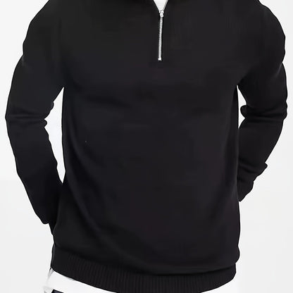 Men's Casual Half-Zip Turtleneck Sweater