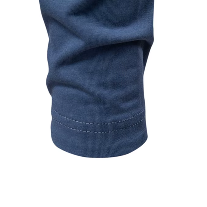 Men's Casual Henley Shirt with Button Neckline