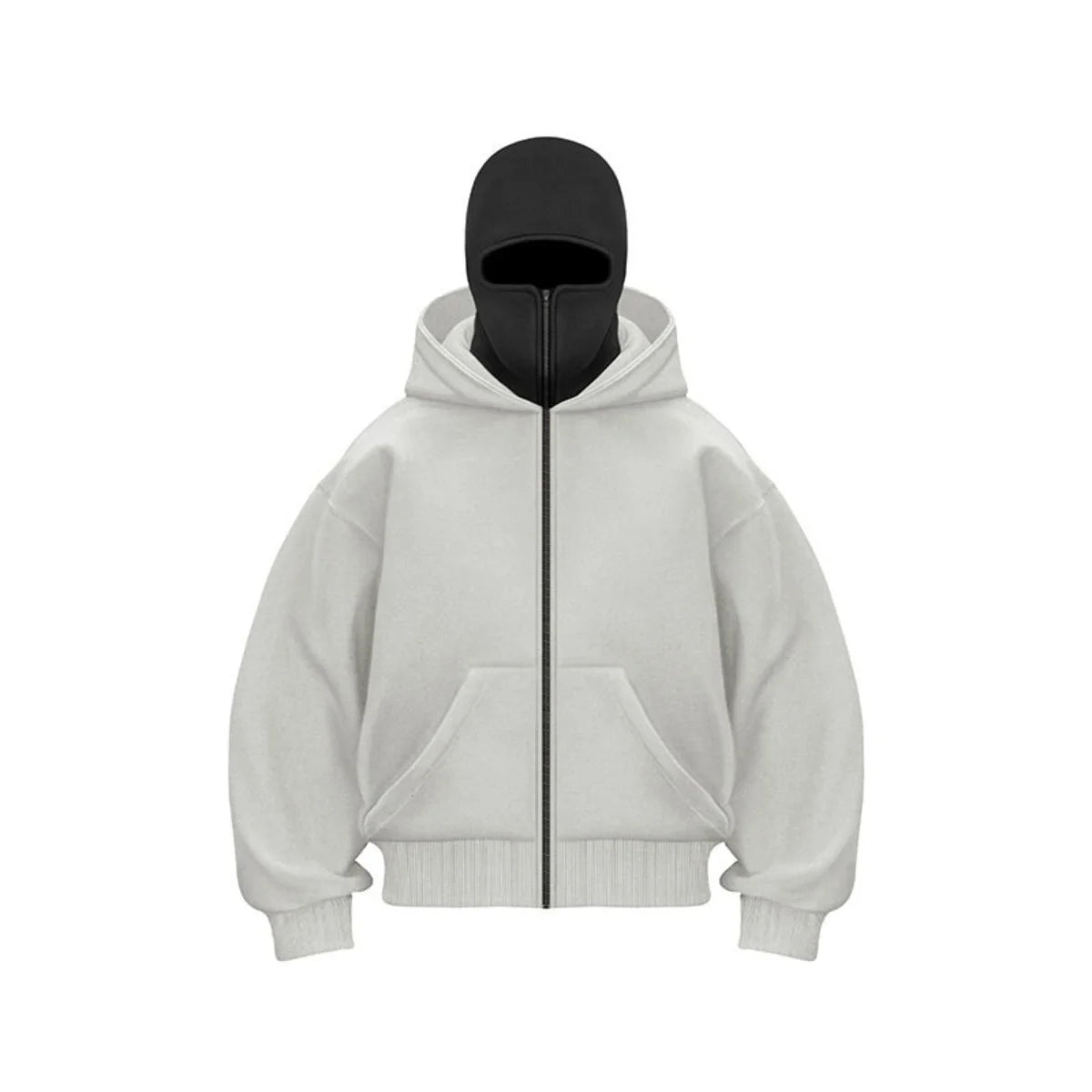 Men's Casual Hoodie with Balaclava Design