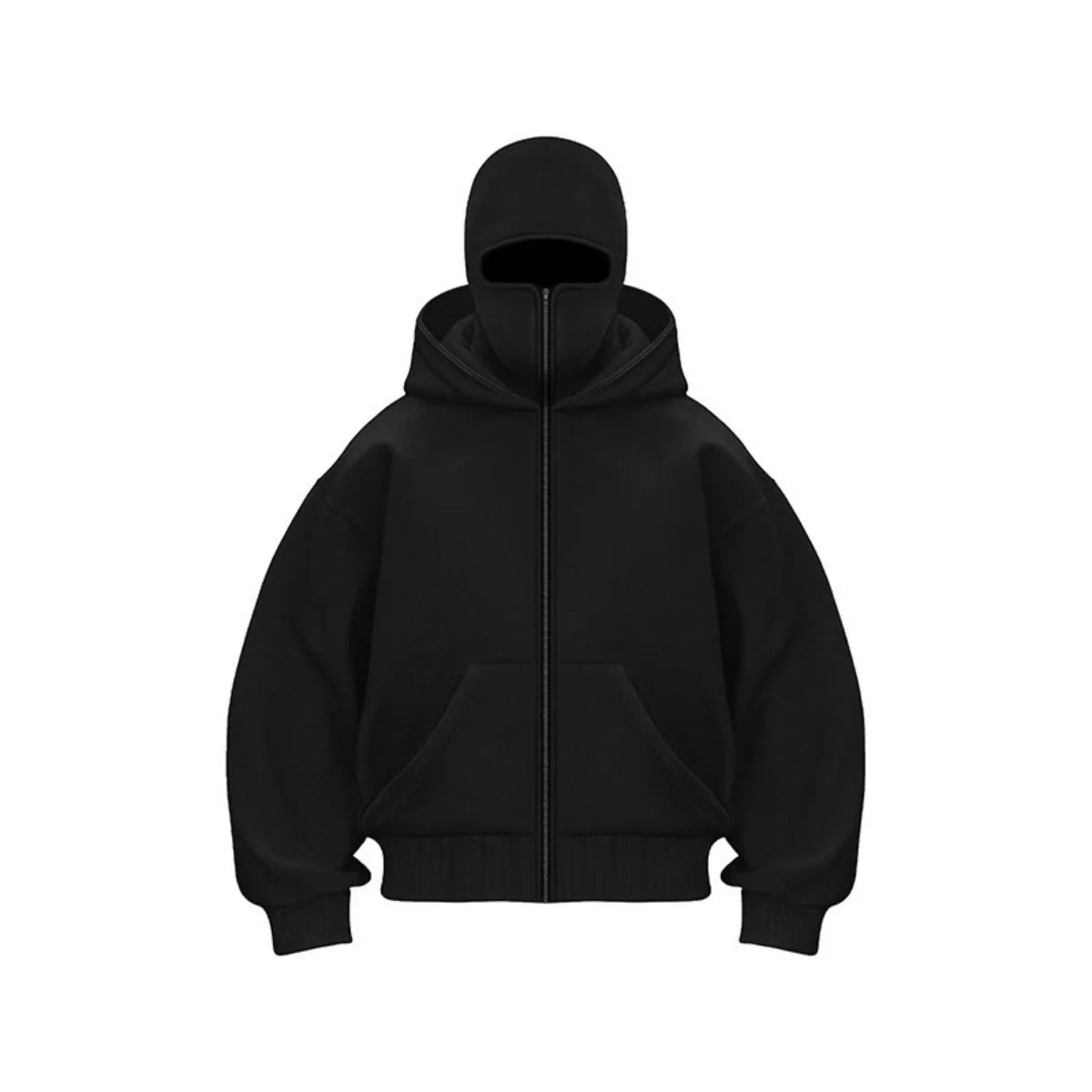 Men's Casual Hoodie with Balaclava Design