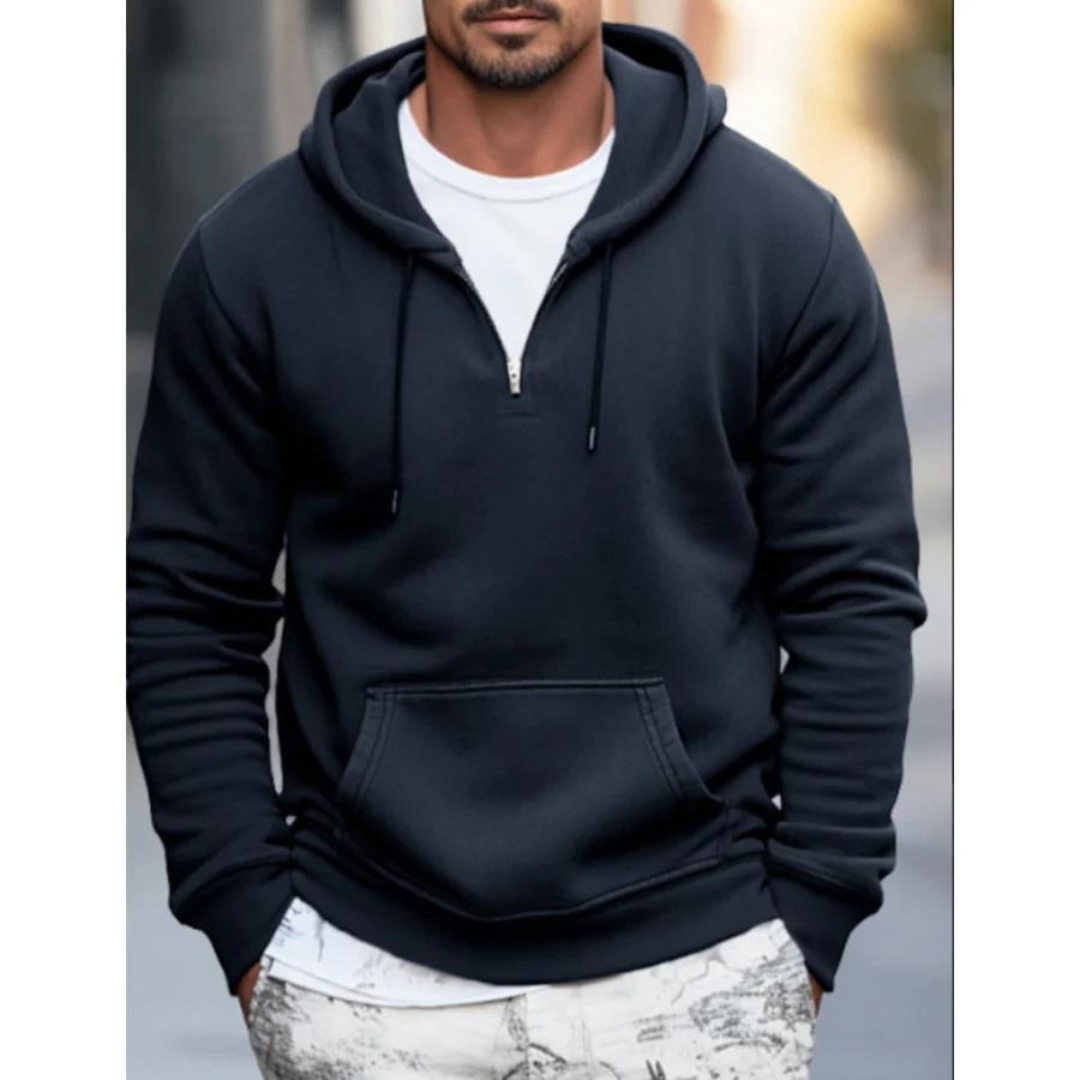 Men's Casual Hoodie with Kangaroo Pocket