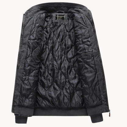 Men's Casual Jacket with Stand-Up Collar and Zipper