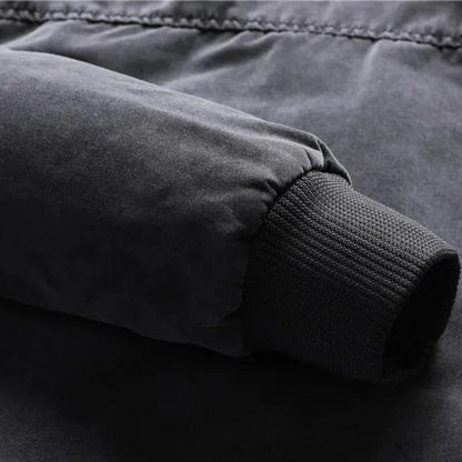 Men's Casual Jacket with Stand-Up Collar and Zipper