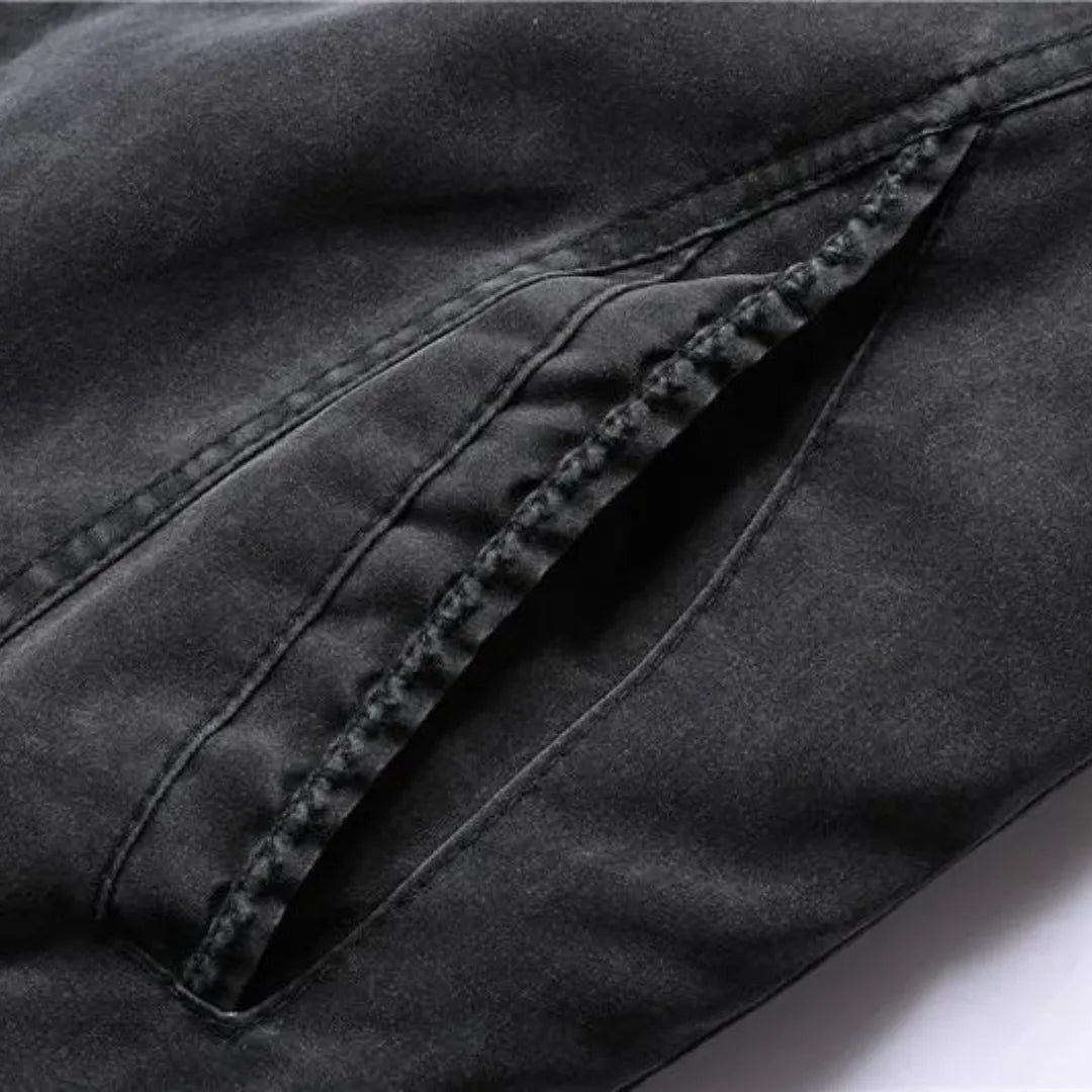 Men's Casual Jacket with Stand-Up Collar and Zipper