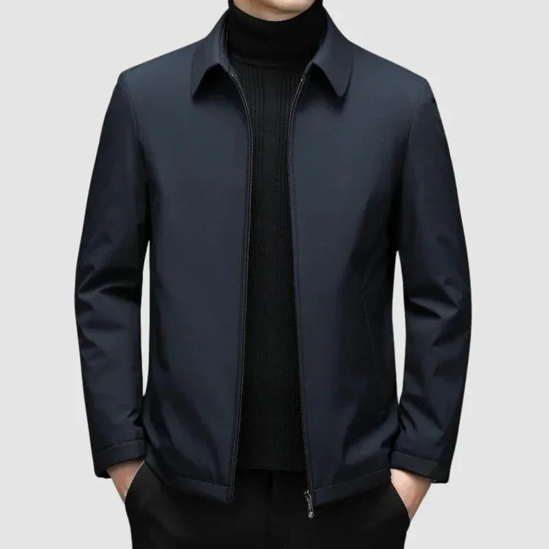 Men's Casual Lightweight Jacket with Collar and Zipper