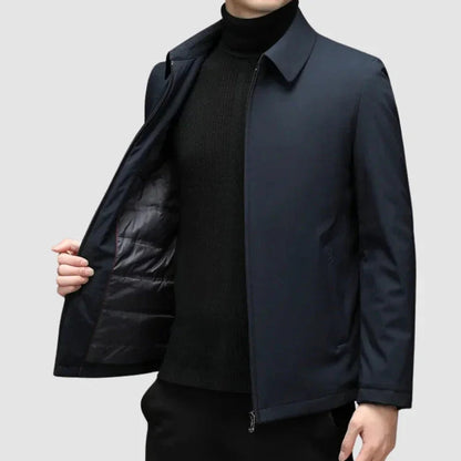 Men's Casual Lightweight Jacket with Collar and Zipper