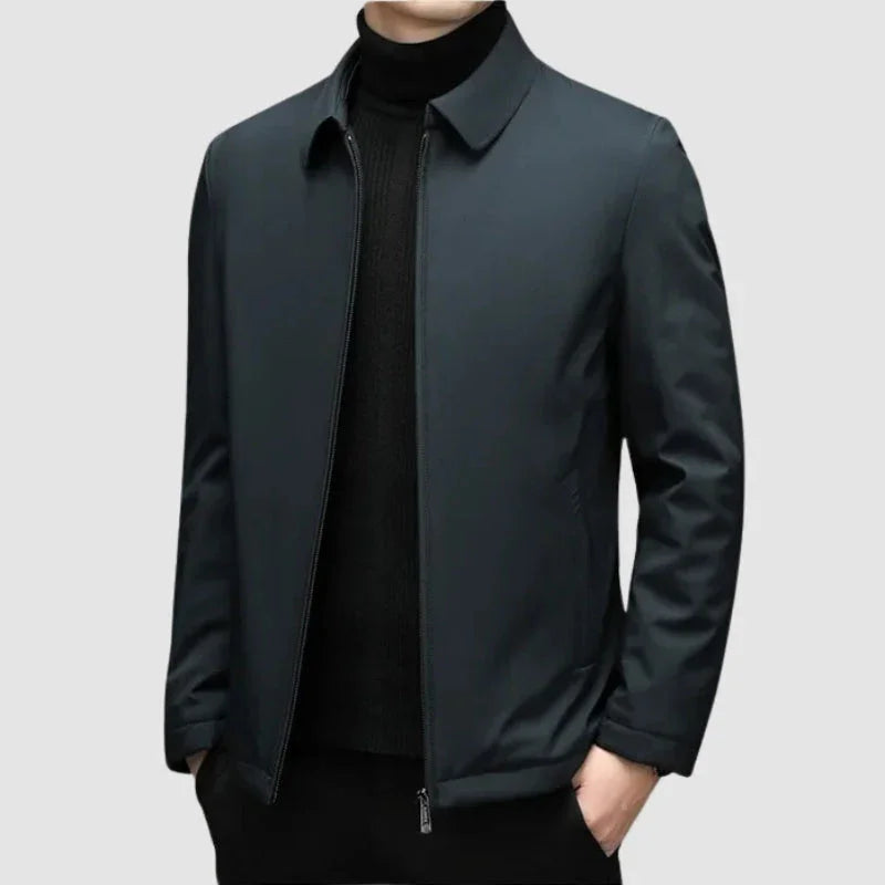 Men's Casual Lightweight Jacket with Collar and Zipper