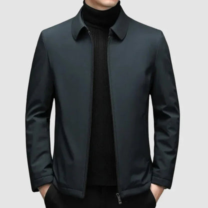 Men's Casual Lightweight Jacket with Collar and Zipper