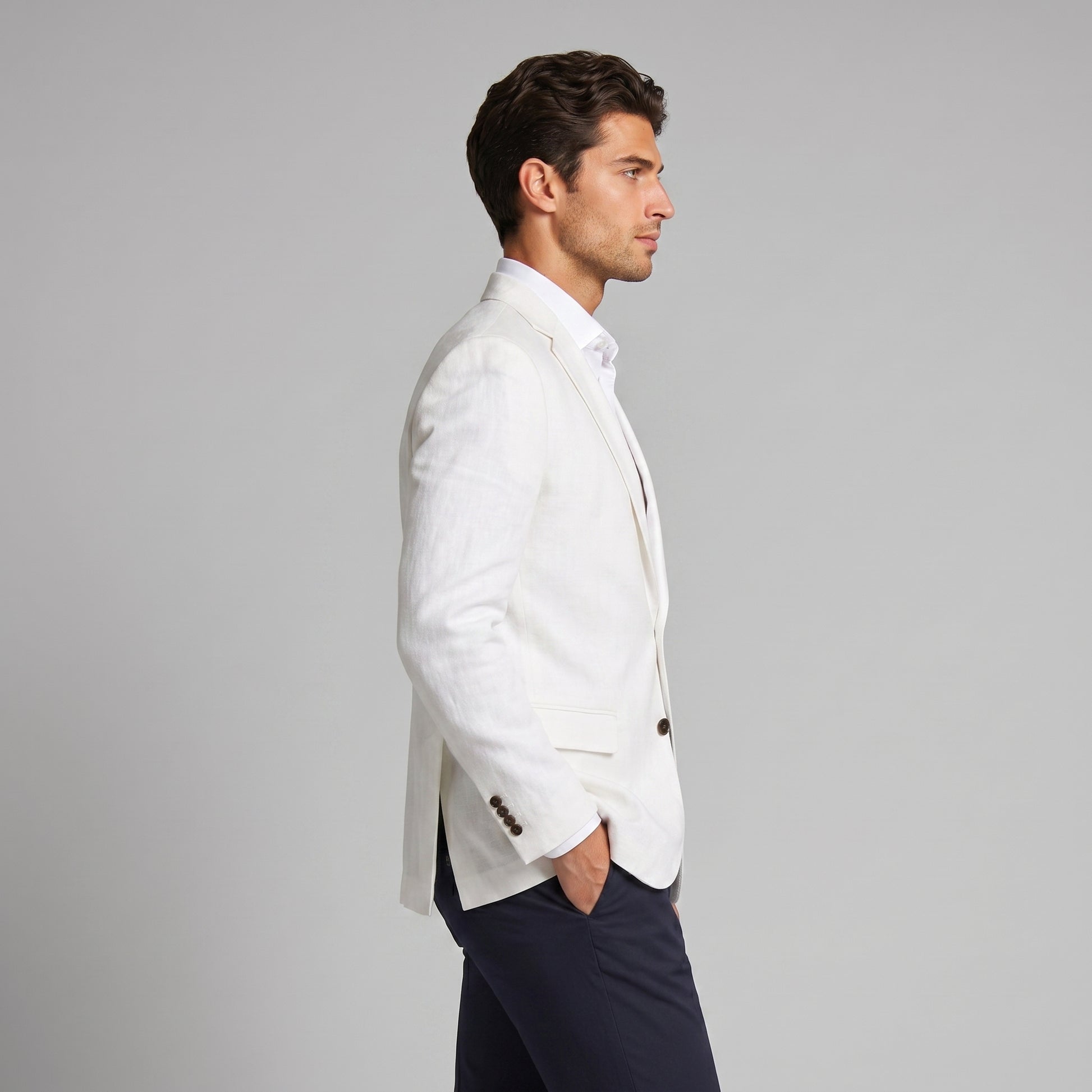 Men's Casual Linen Blazer Jacket