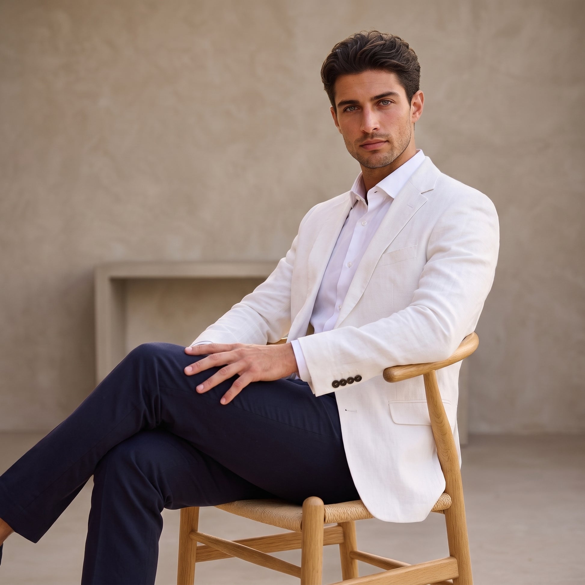 Men's Casual Linen Blazer Jacket