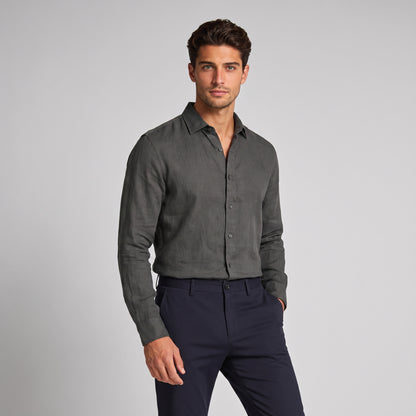 Men's Casual Long Sleeve Button Down Shirt