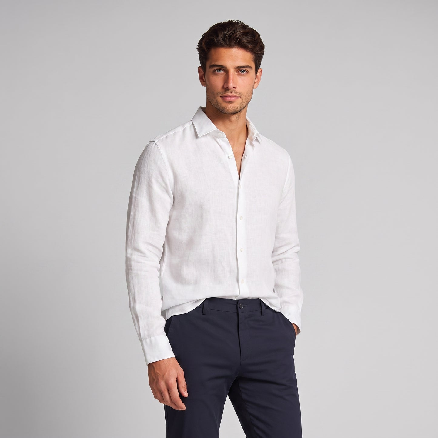 Men's Casual Long Sleeve Button Down Shirt