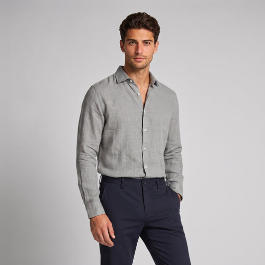 Men's Casual Long Sleeve Button Down Shirt