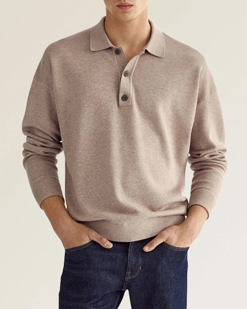 Men's Casual Long Sleeve Button-Up Shirt