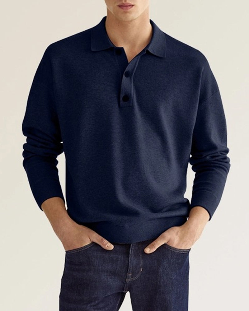Men's Casual Long Sleeve Button-Up Shirt