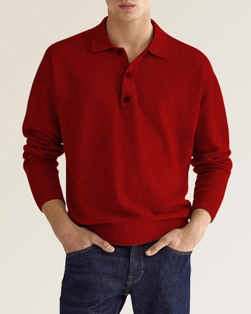 Men's Casual Long Sleeve Button-Up Shirt