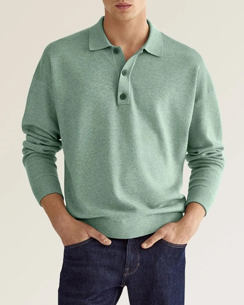 Men's Casual Long Sleeve Button-Up Shirt