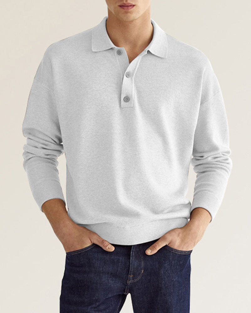 Men's Casual Long Sleeve Button-Up Shirt