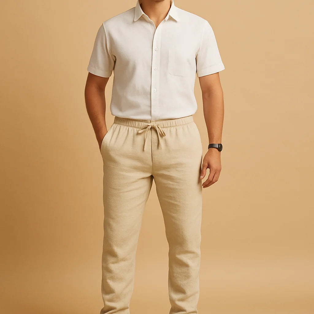 Men's Casual Loose Fit Lightweight Trousers