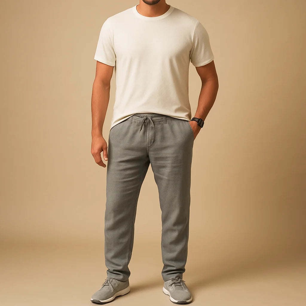 Men's Casual Loose Fit Lightweight Trousers