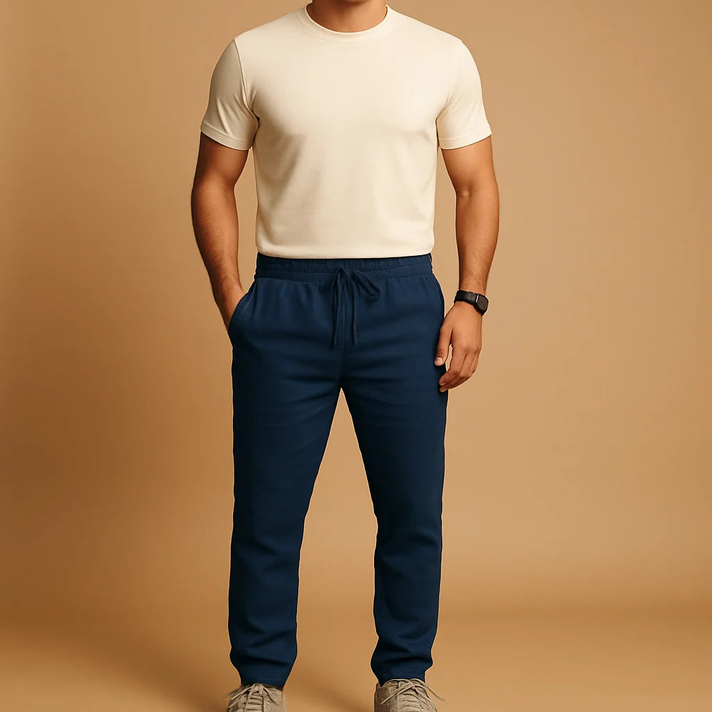Men's Casual Loose Fit Lightweight Trousers
