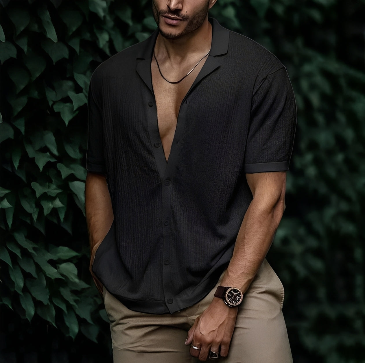Men's Casual Loose-Fitting Shirt