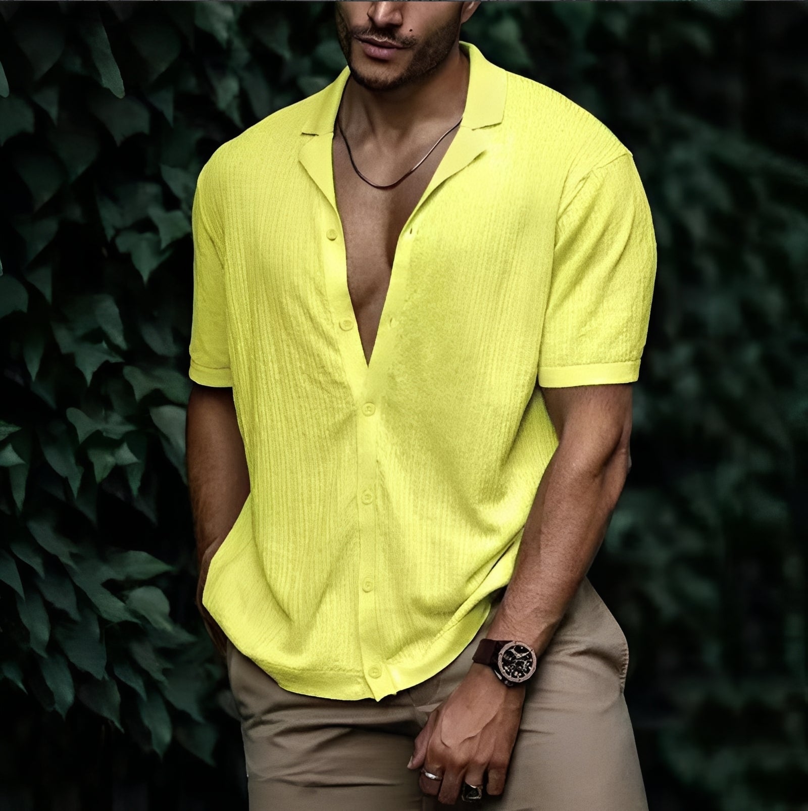 Men's Casual Loose-Fitting Shirt