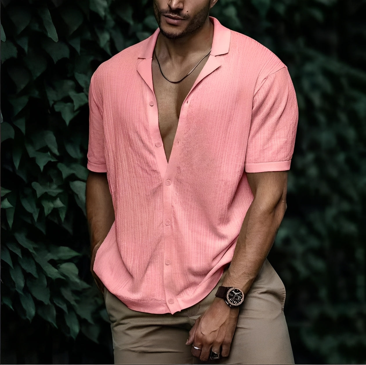 Men's Casual Loose-Fitting Shirt