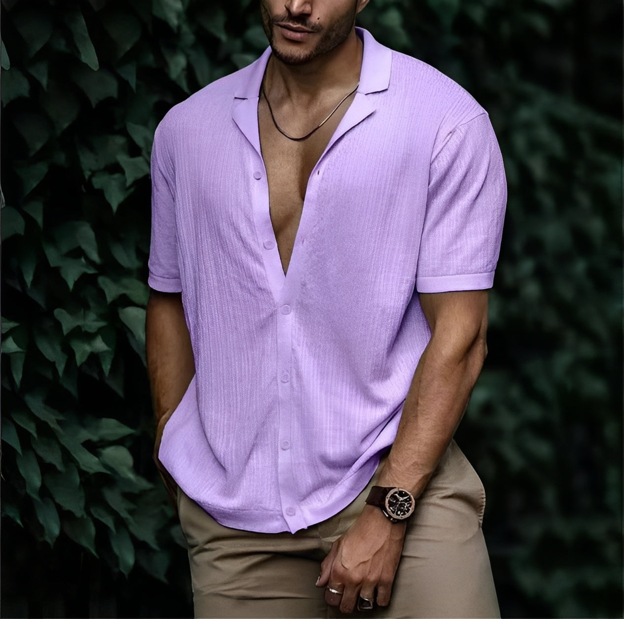 Men's Casual Loose-Fitting Shirt