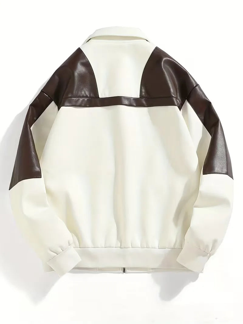 Men's Casual PU Leather Jacket