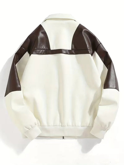 Men's Casual PU Leather Jacket