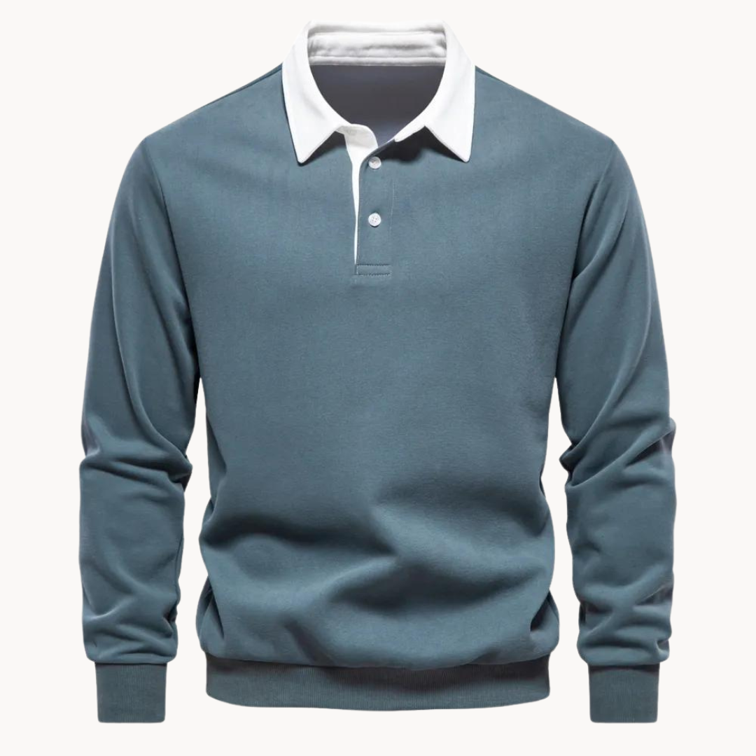 Men's Casual Polo Sweatshirt