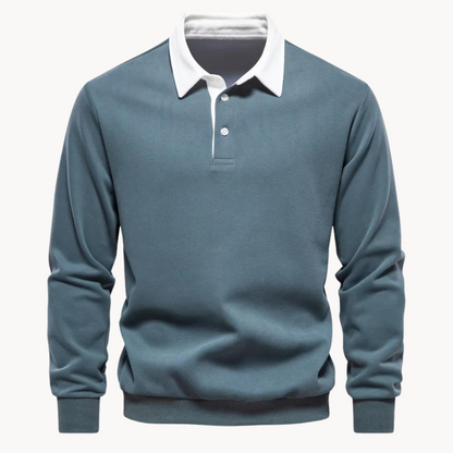 Men's Casual Polo Sweatshirt