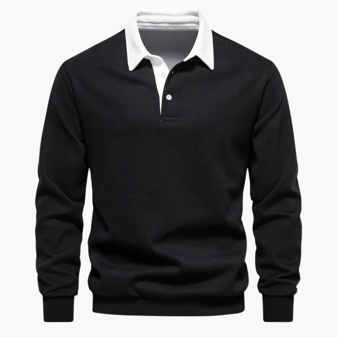 Men's Casual Polo Sweatshirt
