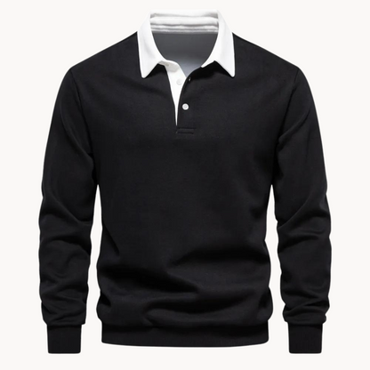 Men's Casual Polo Sweatshirt