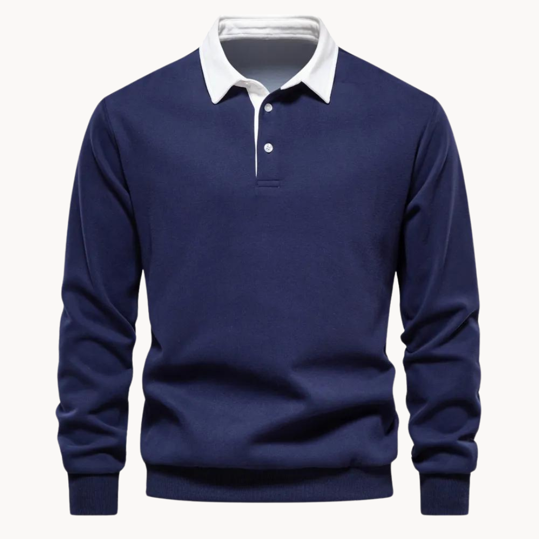 Men's Casual Polo Sweatshirt